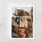 Bohemische Western-Hochzeit Save The Date (Vorderseite)