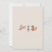 Bohemische Western-Hochzeit Save The Date (Rückseite)