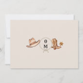 Bohemische Western-Hochzeit Save The Date (Rückseite)