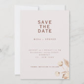 Bohemische whimsical Fall rustikale Blume Hochzeit Save The Date (Rückseite)