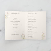 Bohemische Whimsical Wildblumen Hochzeitsprogramm Programm (Innenseite)