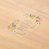 Bohemische Wildblume Acryleinladungen (Ablage )