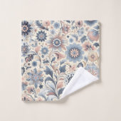 Bohemische Wildblume Badhandtuch Set (Waschlappen)