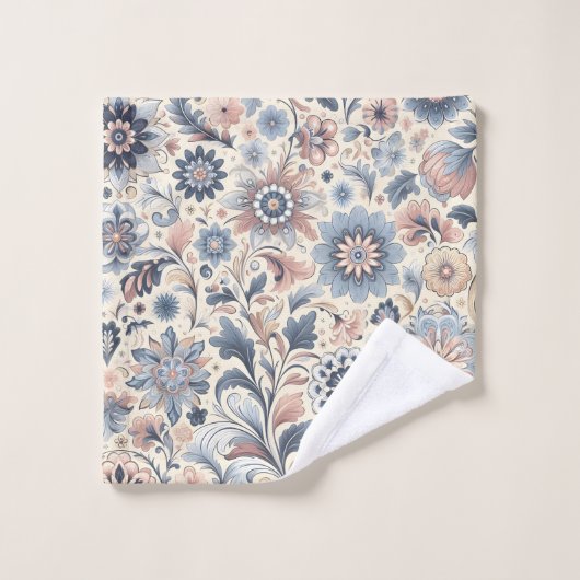 Bohemische Wildblume Badhandtuch Set (Waschlappen)