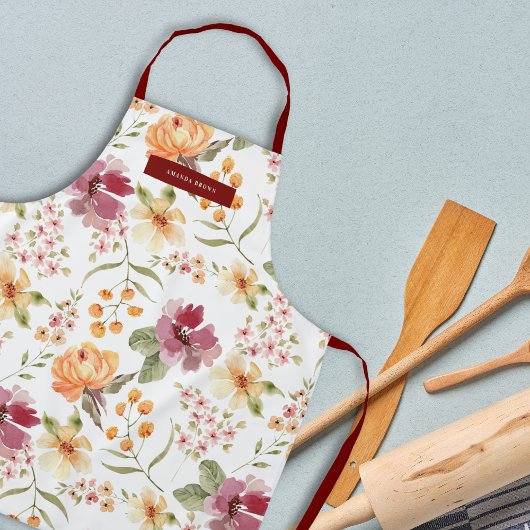 Bohemische Wildblume Bloral Grace Chic Trendy Schürze