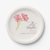 Bohemische Wildblume Blumenmassadusche Pappteller (Vorderseite)