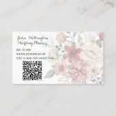 Bohemische Wildblume Bouquet mit QR-Code Visitenkarte (Rückseite)