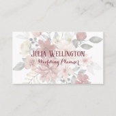 Bohemische Wildblume Bouquet mit QR-Code Visitenkarte (Vorderseite)