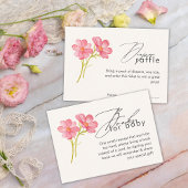 Bohemische Wildblume Floral Baby Dusche Begleitkarte