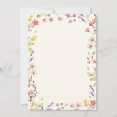 Bohemische Wildblume Girl Babydusche Einladung (Rückseite)