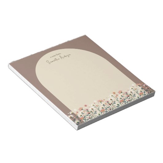 Bohemische Wildblume - Grenzbogen Notizblock (angewinkelt)