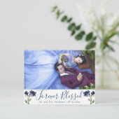 Bohemische Wildblume | Klassisches Blau für immer  Postkarte (Stehend Vorderseite)