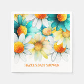 Bohemische Wildblume Name Babydusche Serviette (Vorderseite)