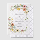 Bohemische Wildblume Pergament Einladungen (Versetzt (Einladung))