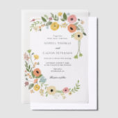 Bohemische Wildblume Pergament Einladungen (Versetzt)