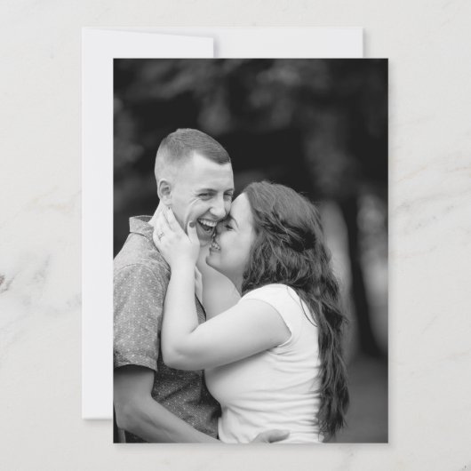 Bohemische Wildblume Pille Rahmen Hochzeitsstift F Save The Date (Rückseite)