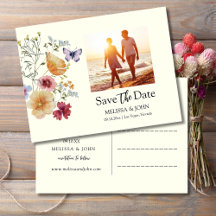Bohemische Wildblume Save the Date floral