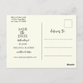 Bohemische Wildblume Save the Date floral Postkarte (Rückseite)