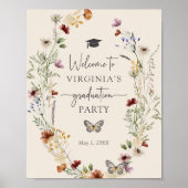 Bohemische Wildblumen Abschluss Poster (Vorne)