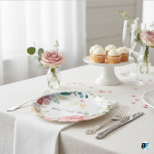 Bohemische Wildblumen Foto Arch Brautparty Pappteller