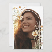 Bohemische Wildblumen Foto Einladung (Rückseite)