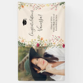 Bohemische Wildblumen Glückwünsche Abschluss Banner (Vertikal)