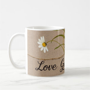 Bohemische Wildblumen, Schmetterlinge, Weizenhalme Kaffeetasse