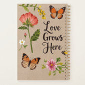 Bohemische Wildblumen, Schmetterlinge, Weizenhalme Planer (Rückseite)