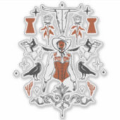 Bohemische, wilde westliche Gegenwartskunst. Aufkleber (Vorderseite)