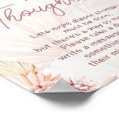 Bohemische Windelgedanken Chic Baby Shower Sprinkl Poster (Ecke)