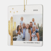 Bohemische Wüste Kaktus Foto Keramik Ornament (Links)