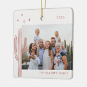 Bohemische Wüste Kaktus Foto Keramik Ornament (Links)