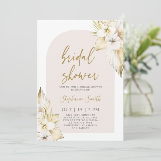 Bohemische Wüstendusche Einladung (Stehend Vorderseite)