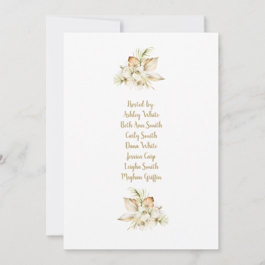 Bohemische Wüstendusche Einladung (Rückseite)