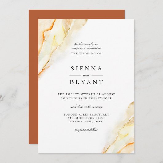 Bohemische Wüstenhochzeit Einladung (Vorne/Hinten)