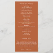 Bohemische Wüstenhochzeit Programm (Rückseite)