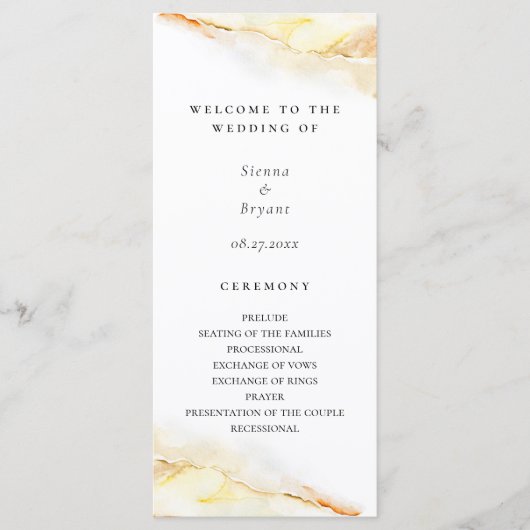 Bohemische Wüstenhochzeit Programm (Vorderseite)