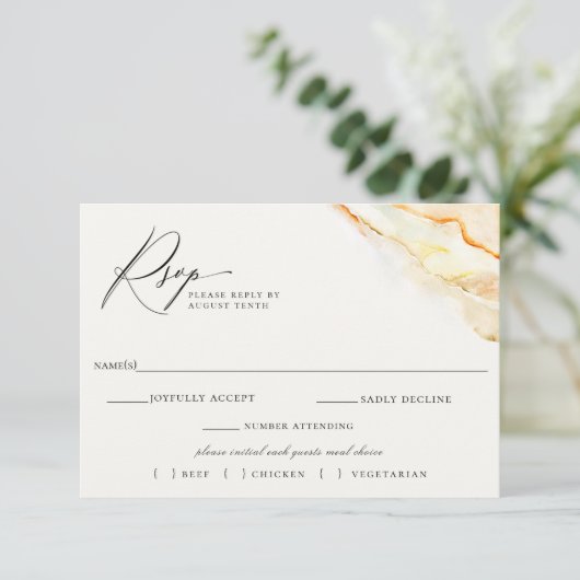 Bohemische Wüstenhochzeit RSVP - Auswahl (Stehend Vorderseite)