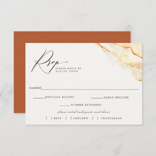 Bohemische Wüstenhochzeit RSVP - Auswahl (Vorne/Hinten)