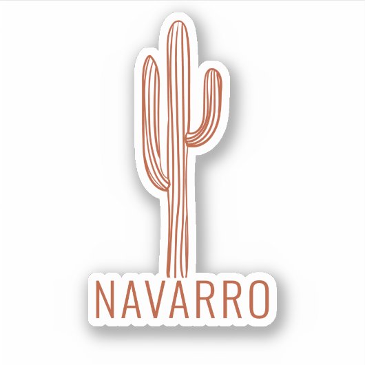 Bohemische Wüstenkaktus Aufkleber (Vorderseite)