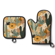 Bohemische Wüstensekaktus und Blumenmuster