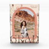 Bohemischer Abschluss mit Blumenrahmen Fotoblock (Vorderseite)