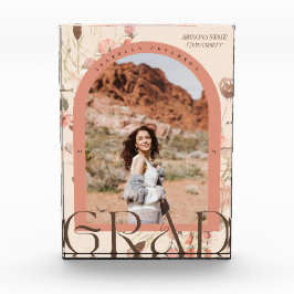 Bohemischer Abschluss mit Blumenrahmen Fotoblock