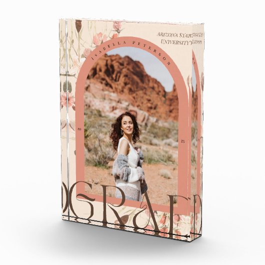 Bohemischer Abschluss mit Blumenrahmen Fotoblock (Rechts)