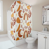 Bohemischer Abstrakter geometrischer Duschvorhang (Beispiel)