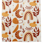 Bohemischer Abstrakter geometrischer Duschvorhang (Vorderseite)