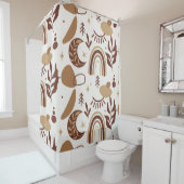 Bohemischer Abstrakter geometrischer Duschvorhang (Beispiel)