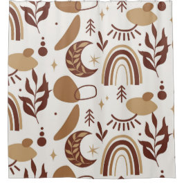 Bohemischer Abstrakter geometrischer Duschvorhang