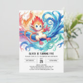 Bohemischer Affe Geburtstag Einladung (Stehend Vorderseite)