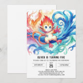 Bohemischer Affe Geburtstag Einladung (Vorne/Hinten)